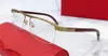 Hot selling glasses frame half frame metal frame wood legs optical glasses men classic business models 8200980