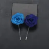 Wholesale- Wedding brooches for men lapel flower daisy handmade boutonniere sticks brooch pin men's suits clothing accessories Black red