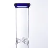 15 Zoll blaue Glasbong-Wasserpfeifen, Pilz- und Waben-Ölbrenner-Wasserbongs mit 18-mm-Steckerkopf für Rauchzubehör