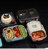 Bento Box per microonde giapponese Scatola per pranzo per bambini in acciaio inossidabile 304 Scatola per pranzo Bento a prova di perdite per contenitore per alimenti scolastici per bambini3871443