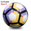 Haute Qualité 2018 Taille officielle 5 Taille 4 Ballon de football PU Pu PU Spectacle sans soudure Entraînement Football Soccer Matériel de football