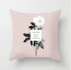 Federa decorativa dorata Fodera per cuscino per divano geometrico semplice Fodere per cuscino per auto per ufficio in poliestere rosa