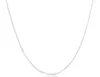 Fashion Men Necklace 925 Sterling Silver 2mm Flat Chain Necklace 16 "/18"/20 "/22"/24 "/26" // 28 "/30" för hängsmycken 10st/LOT5097805