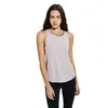 Groothandel yoga Vest T-shirt LU-59 Effen kleuren Dames Mode Outdoor Yoga Tanks Sport Running Gym Tops Kleding