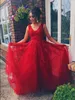 Spitze Perlen Pailletten Rot Abendkleid 2019 Tüll V-ausschnitt Kappe Sheer Abendkleider Lange Günstige Besondere Anlässe Kleid Frauen Vestido de Novia