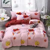 Designer Bed Comforters Set Bed Linen Set Cartoon Däcke Cover Bed Sheet Pillow Case Summer Set Pastoral Style7677078