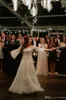 Plus Size Bohemian Lace Vestidos de casamento mangas compridas fora do ombro praia vestidos nupciais Uma linha Boho vestidos vestido de novia