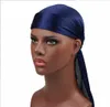 ファッションメンズサテン Durags バンダナターバンウィッグ 22 色男性シルキー Durags 帽子ヘッドバンド海賊帽子ヘアアクセサリー