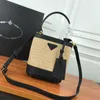 handbags purses shoulder bag straw bucket string bag letter belt leather classic cowhide genuine leather