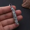 990 Sterling Silver Vintage Memorial Thai silver ancient Bottle Jewelry Dragon Design Punk Mens Pendant Holder Ash Urn Necklace1977375