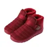 Neue Top-Qualität Dicke Outdoor Warme Baumwollschuhe Rot Outdoor Damen Stiefel Atmungsaktive Slip-On Größe 36-44