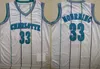 NCAA Vintage 1 Tyrone Muggsy Bogues Muggsy 2 Larry Johnson Nonna-ma 30 Dell Curry Alonzo Lutto 33 Maglie da basket