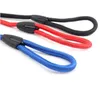 Nylon Rope Dog whisperer Cesar Millan style Slip Training Leash Lead and Collar Red Blue Black Colors