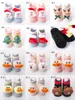 12 stijlen Baby Christmas Plush Socks Baby Xmas Pasgeboren Antislip Sok Cartoon 3D Herten Bear Winter Warme Floor Sokken Kinderkleding M659