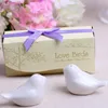 cadeau de faveur de mariage - Souvenir de fête en céramique Love Birds Salt and Pepper Shaker 5Type de ruban peut choisir 2 pièces = 1 set ST066