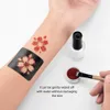 Kına Dövme Kalıplar Glitter Dövme Stencil Takımı fırça Tutkal Kadın Kız Çocuk Drawing Şablon Küçük Şirin Çiçek Kelebek Karikatür