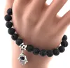 lava rock Bracelet volcanic rock bracelet Natural Lava Stone Turquoise Beads Charms bracelets MenWomen mens womens Fashion cheap Jewelry