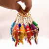 Balançoire faite à la main réaliste fantaisie émail Koi poisson porte-clés Kechains femmes mignon cloisonné carpe poisson rouge pendentif breloques invités cadeaux 130 pièces/lot