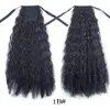 100 Human Curly onduleuse cheval de queue de cordon de poitrine mouillée onduleuse ondulée brésilienne queue de queue 160g de coiffure naturelle wraps colorant