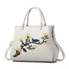 HBP Women Handbags Purses PU Leather Totes Bag Top-handle Embroidery CrossbodyBag Shoulder Bags Lady HandBag White