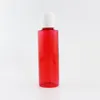 Bottiglia di shampoo in plastica vuota da 120 ml x 40 pezzi con tappo superiore a disco nero trasparente bianco Bottiglia in PET colorata di alta qualità di piccole dimensioni