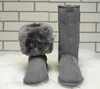 Nuevas botas de nieve a la moda para mujer, botas de invierno de ante de cuero de vaca genuino, botas cálidas de piel para mujer, zapatos US 4-US 14