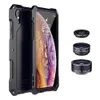 New Phone Case Lens for iPhone XR Metal Frame Protective Case with 3 Separate External Camera Lens 120° Wideangle Fisheye Macro P3137317