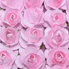 72/144 pièces 2cm Mini papier Rose fleurs artificielles Bouquet pour la décoration de fête de mariage Scrapbooking bricolage artisanat petites fausses fleurs