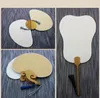 Adult DIY Blank Chinese Fan Thicken Double Xuan Paper Decorative Hand Fan Traditional Craft Bamboo Handle Fan