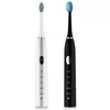 Automatic Sonic Electric Toothbrush Tooth Brush Wave Waterproof Portable Usb Charging 3 Pack Head Whitening Ultrasound Family J190628