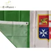 Enseigne civile de l'Italie Marine italienne Naval Crest 3 * 5ft (90cm * 150cm) Drapeau en polyester Décoration de bannière battant drapeau de jardin de maison Cadeaux de fête