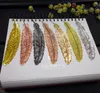 7 Colors Metal Feather Bookmark Document Book Mark Label Golden Silver Rose Gold Bookmark Office School Supplies