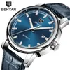 2019 nuovi orologi in pelle da uomo moda casual Benyar Top Business Business Automatic Mechanical Men Sports Watch Relogio Masculino
