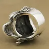 Vintage Gothic Edelstahl Pilot Totenkopf Helm Herren Ring Fashion Bike Punk Antik Ring Größe 7~14