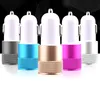 Aluminiumlegering Dual USB Ports Car Chargers 2.1A Nokoko LED Auto Power Adapter för iPhone 11 12 13 14 Samsung HTC LG