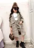 Girl Fall Outfits 2019 가을 겨울 어린이 의류 세트 코트 스커트 아기 트레일 슈트 어린이 모직 옷 세트 4717197