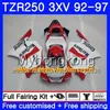 키트 검정 빨강 재고 용 YAMAHA TZR250RR 용 RS TZR250 92 93 94 95 96 97 245HM.29 TZR 250 3XV YPVS TZR 250 1992 1993 1994 1995 1996 1997 페어링