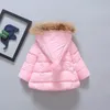 Retail 9 Colours Kids Winter Coats Boys Girls Designer zagęszcza bawełniany płaszcz niemowlęta kurtka z kapturem 1810379