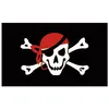 Jolly Roger Flags Red Bandanna Skull Crossbones Pirate Factory Direct 90x150cm