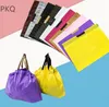 GRANTO DE GREST 50pcs Bags de use-use Festas de aniversário Favory Favor Plástico Treat 8 Cor sólida com alça Bolsa de compras Diy Bag1