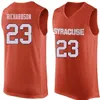 Syracuse Faculdade de laranja # 22 Dave Bing Basketball Jersey # 23 Frank Howard Malaquias Richardson Mens costurado número personalizado Nome Nome Camisas