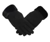 Gants fuzz en daim à écran tactile pour femmes, automne et hiver chauds et épais, points de couleur unie pour les gants de cyclisme