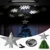 Roterende Goud Zilver Star LED Projectielamp Sneeuwval Sneeuwvlok Animatie Projector Licht Kerstboom Decor Accesseries Gifts A112002