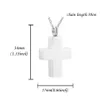 Fashion jewelry Cross Necklace for Ashes Keepsake dad Memorial Urn Pendant Stainless Steel Cremation Jewelry