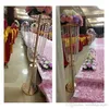 Luxury Tall Acrylic Crystal Wedding Road Lead Props Bröllopsbord Centerpieces Event Party Decor Wedding Aisle Walkway Flower Vase