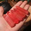 3PC New Natural Rare Red Quartz Crystal Single Terminated Wand Point Healing 5080mm Mineral Specimens Collectibles Home Decor5877648