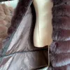 Women's Fur & Faux 70CM Women Warm Real Coat Short Slim Winter Genuine Jacket Fashion Outwear Luxury Natural For1