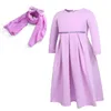 1Y-6Y Toddler Baby Kid Girl Ramadan Muslim Abaya Dubai Robe Traditional Clothing Dress Outfit Clothing Set