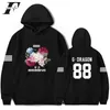 Moda KPOP BigBang Bluzy Bluzy Drukowane Mężczyźni Kobiety Kieszonkowy Z Długim Rękawem Casual Sport Hip Hop Styl Pullover Tops