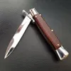 Nuovo 9 pollici Snake Wood Italian Stiletto Mafia Coltello automatico pieghevole Tattico esterno EDC Tasca singola azione UT85 UT88 Coltello di sopravvivenza automatica BM 3300 3310 3400 4600 C07